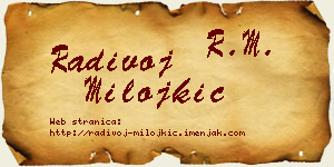 Radivoj Milojkić vizit kartica